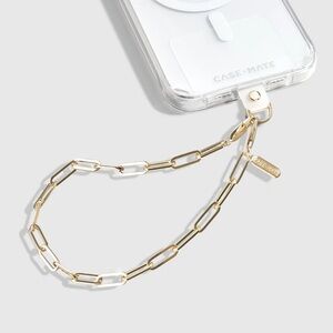 Case-mate Gold Link Chain Phone Charm / Fits all Phones, Hands-free / NIB
